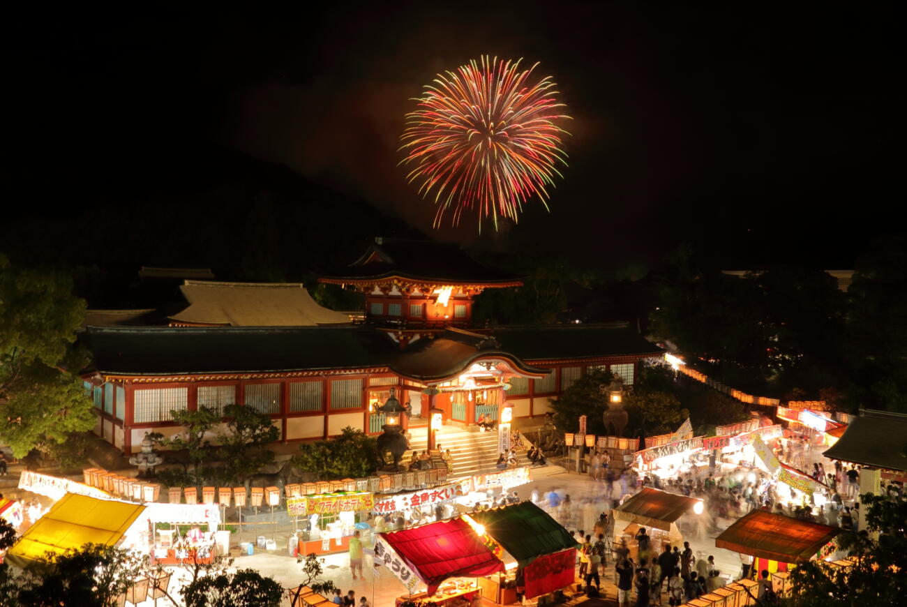 【8月3日～8月5日まで！】⛩️防府天満宮 御誕辰祭が開催中🎇